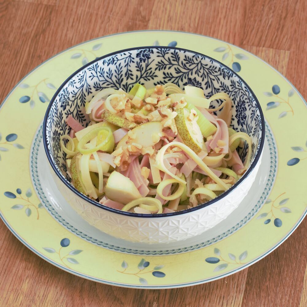 Mehr Informationen zum Thema: Schinken-Käse-Salat mit Birne